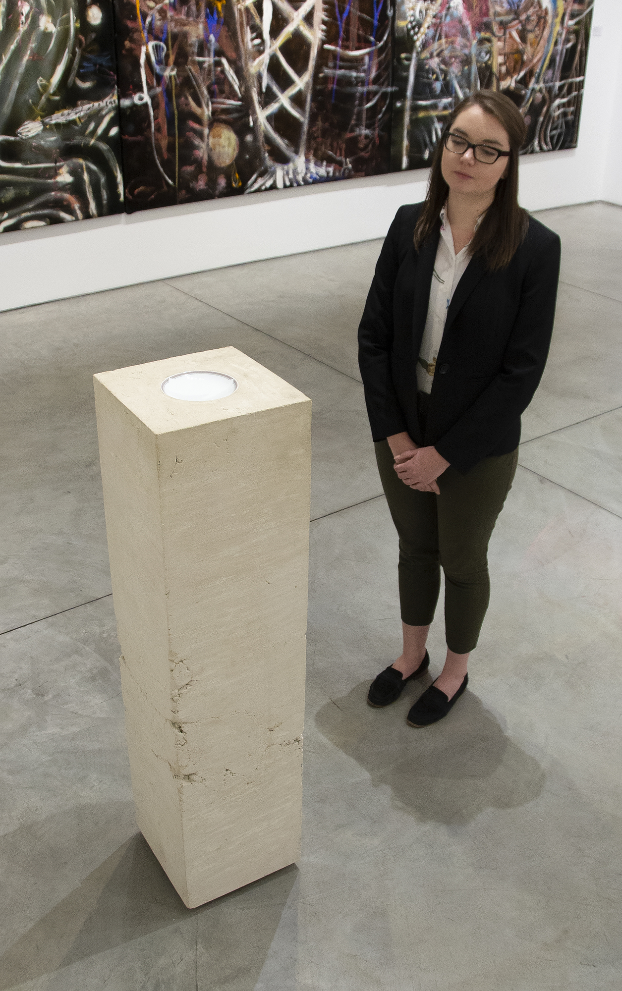 THEASTER GATES - Stand-Ins for Period of Wreckage 25 - white concrete and porcelain - 48 x 12 x 12 in.