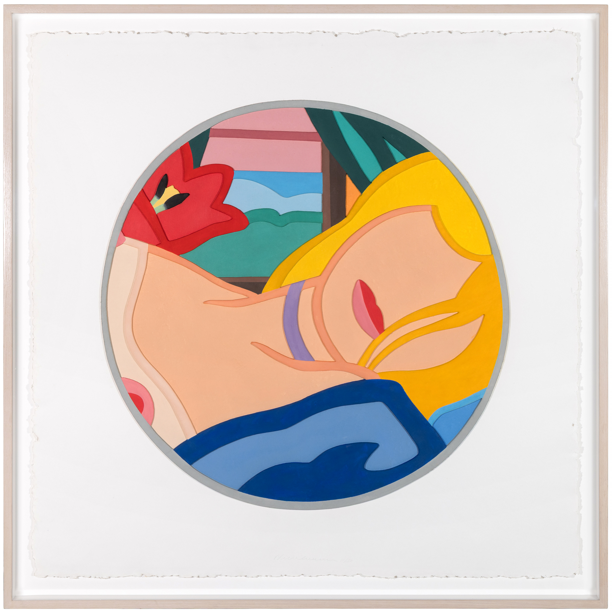 TOM WESSELMANN - Blonde Vivienne - Mixografia® print on handmade paper - 40 1/2 x 40 1/2 in.