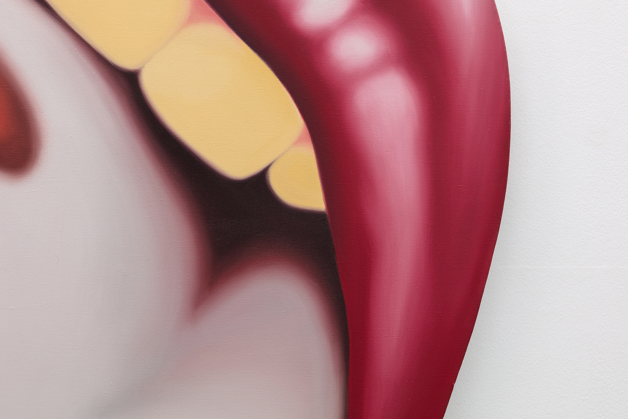 TOM WESSELMANN - Smoker No. 21 - oil on shaped canvas - 74 1/2 x 67 1/2 in.