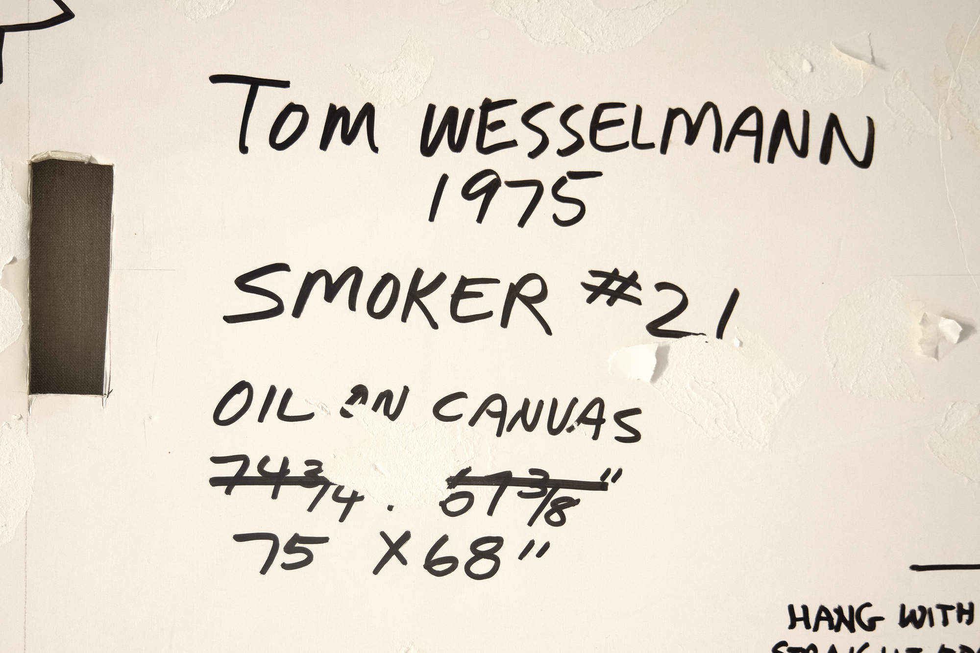 TOM WESSELMANN - Fumador nº 21 - óleo sobre lienzo perfilado - 74 1/2 x 67 1/2 pulg.