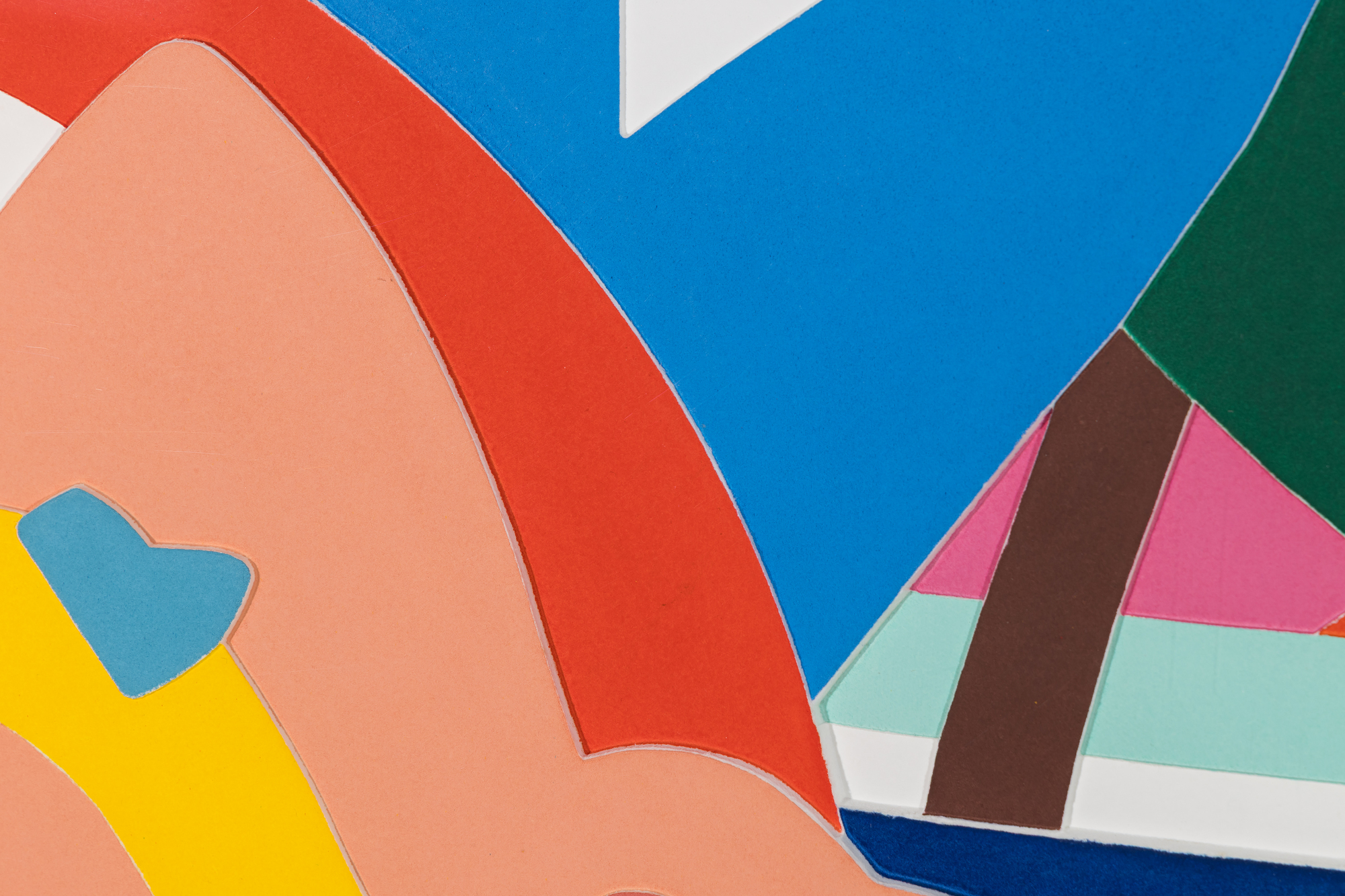 TOM WESSELMANN - Sunset Nude with Yellow Tulips - Mixografia® print on handmade paper - 37 3/4 x 41 3/4 in.