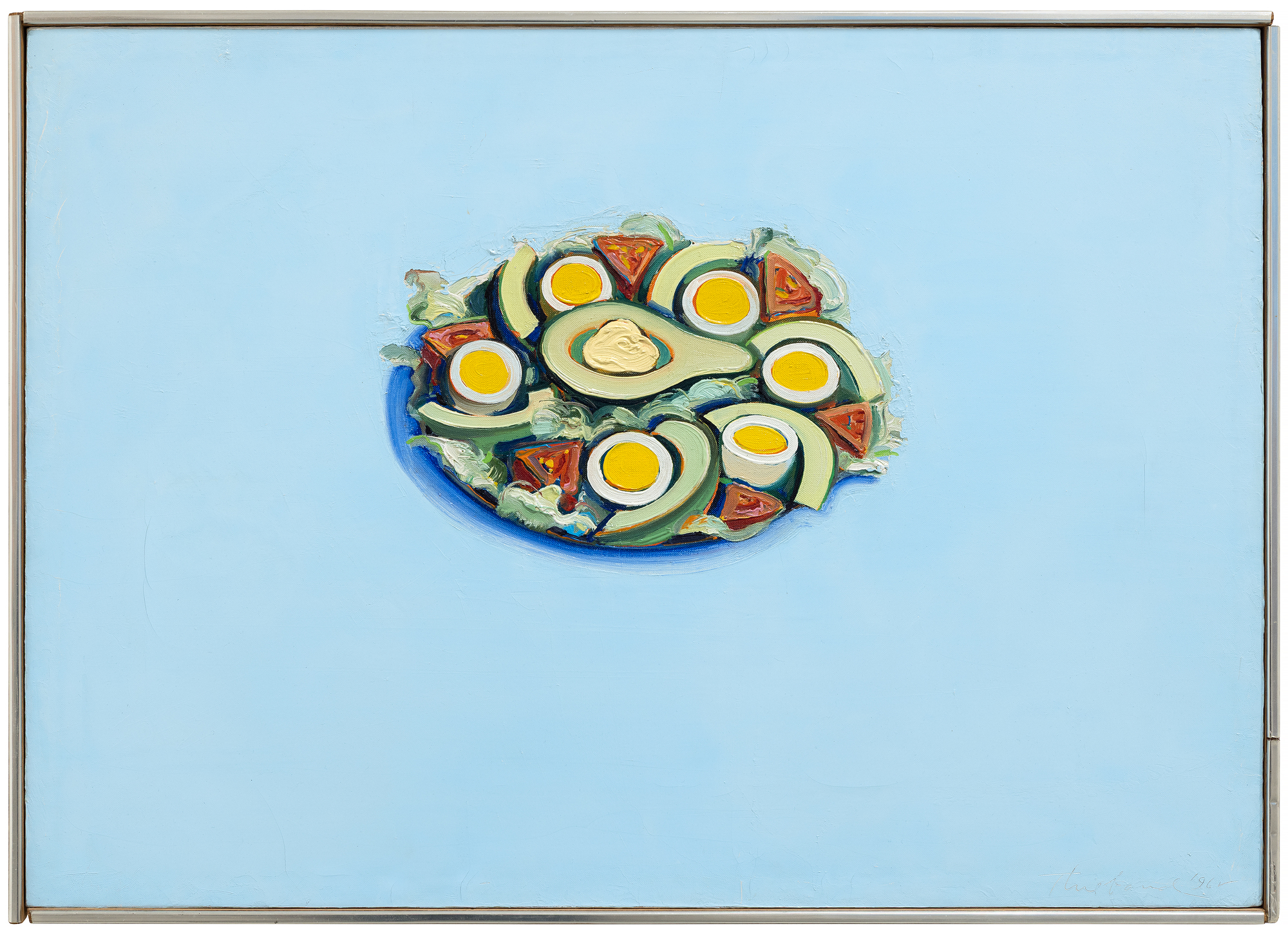 WAYNE THIEBAUD - Avocado Salad - oil on prepared canvas - 20 x 28 in.
