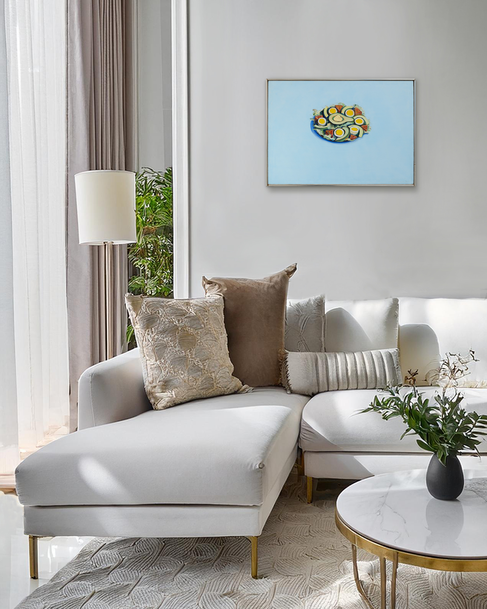 WAYNE THIEBAUD - Avocado Salad - oil on prepared canvas - 20 x 28 in.