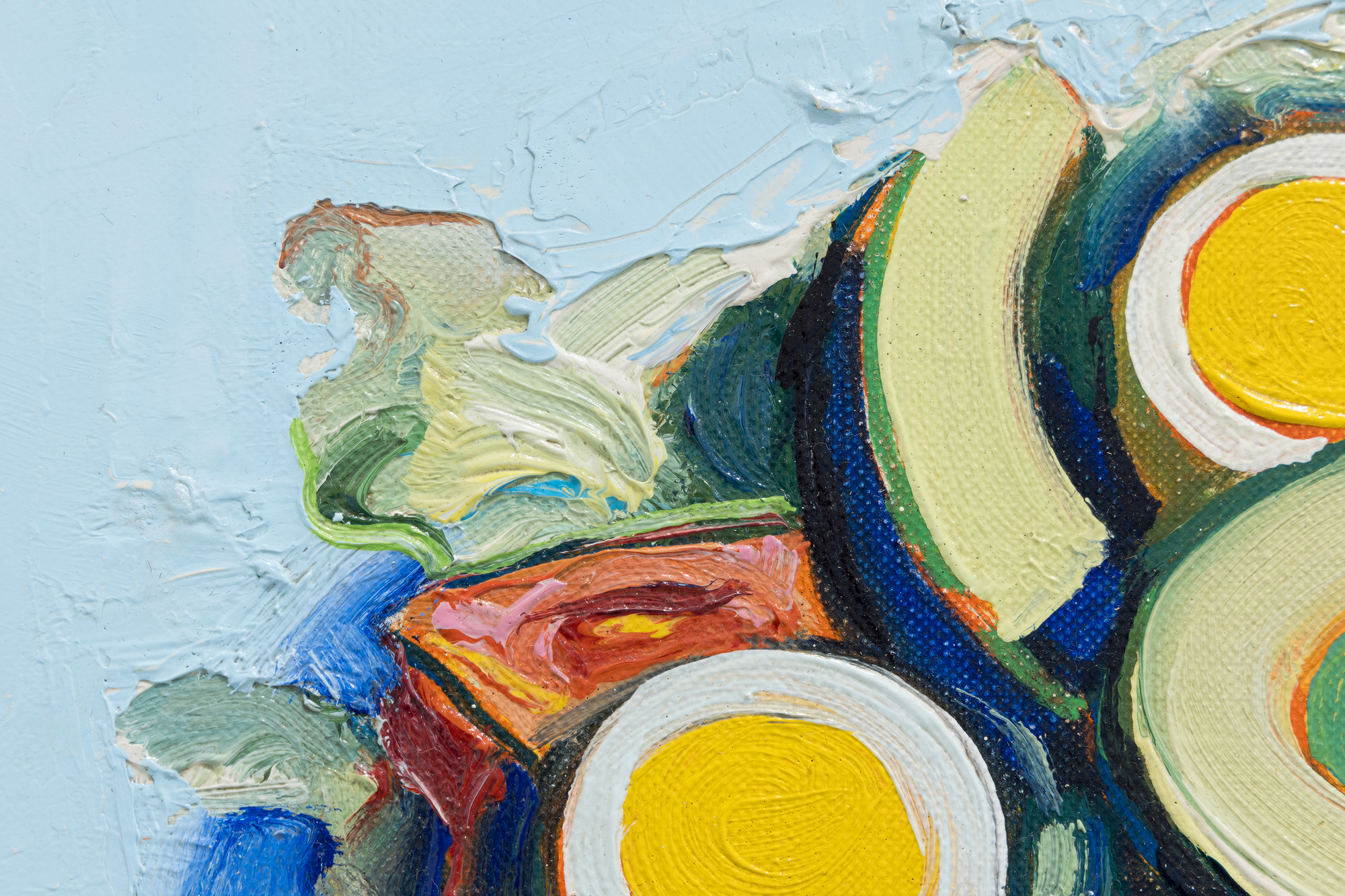 WAYNE THIEBAUD - Avocado Salad - oil on prepared canvas - 20 x 28 in.