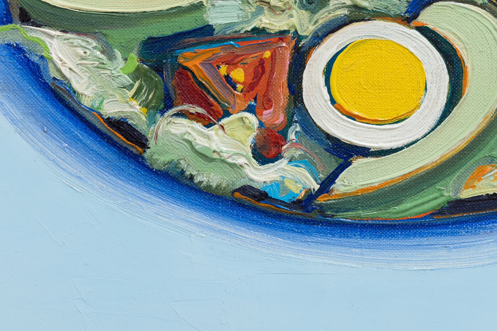 WAYNE THIEBAUD - Avocado Salad - oil on prepared canvas - 20 x 28 in.