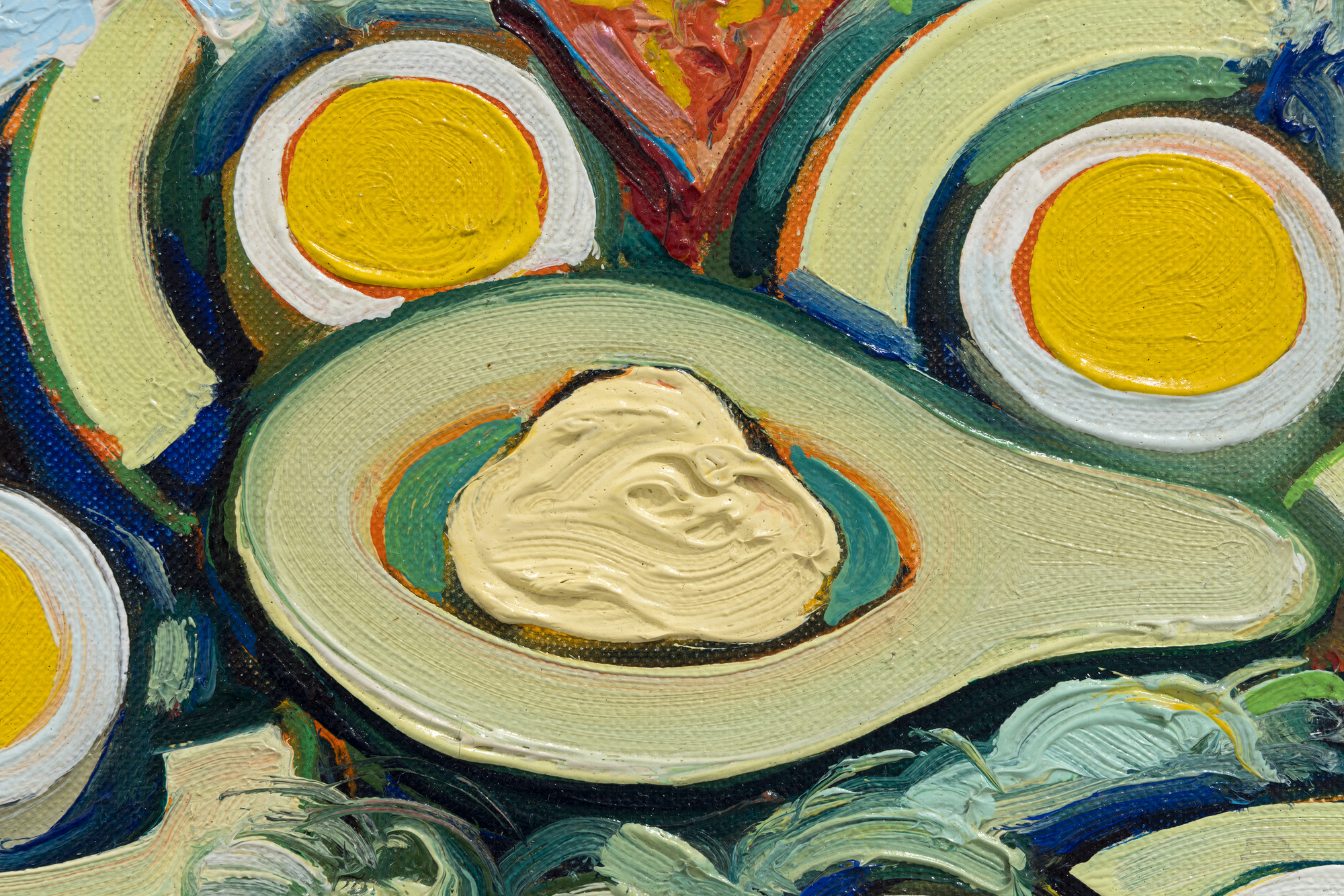 WAYNE THIEBAUD - Avocado Salad - oil on prepared canvas - 20 x 28 in.