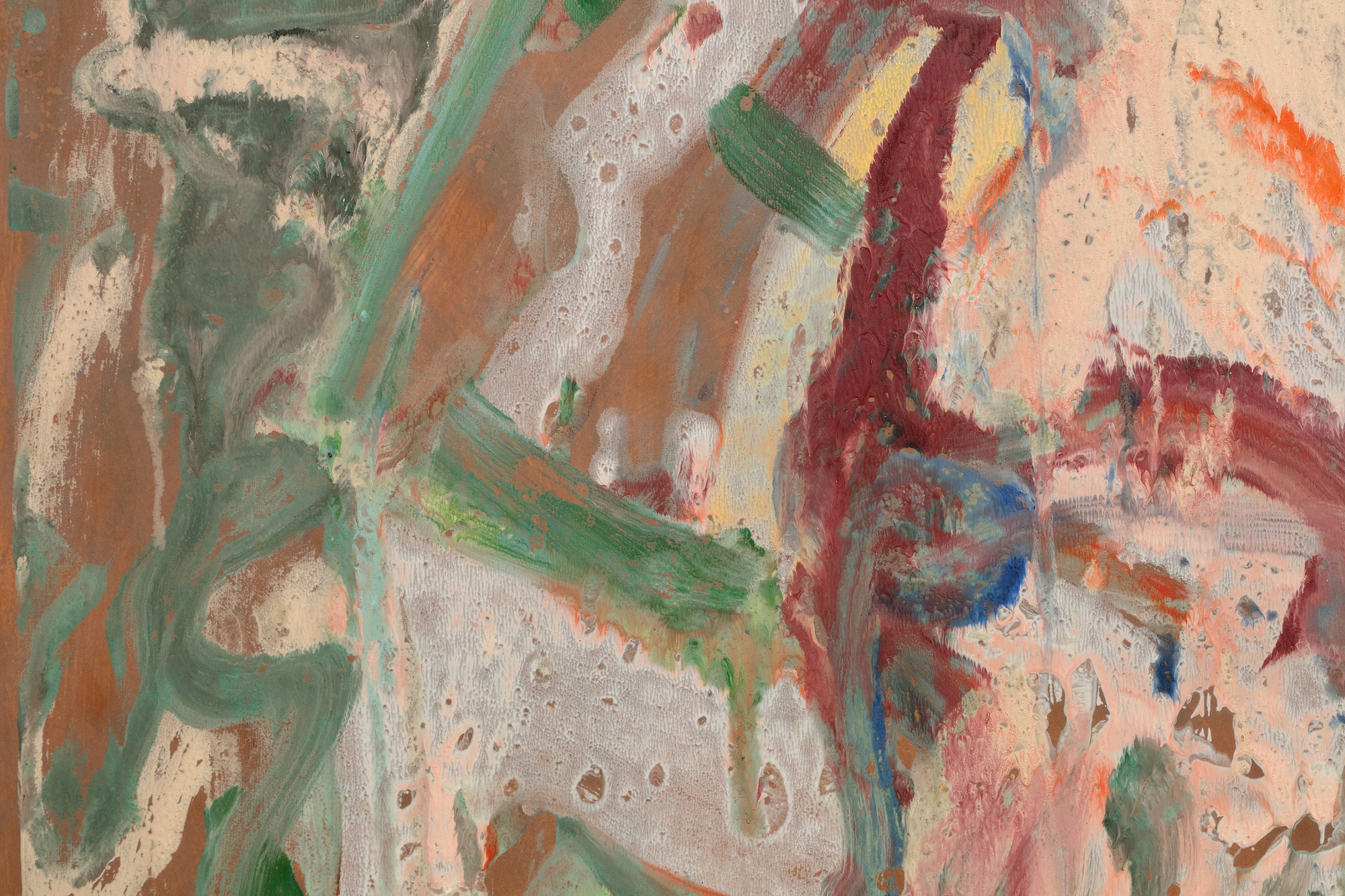 WILLEM DE KOONING - Woman in a Rowboat - oil on paper laid on masonite - 47 1/2 x 36 1/4 in.