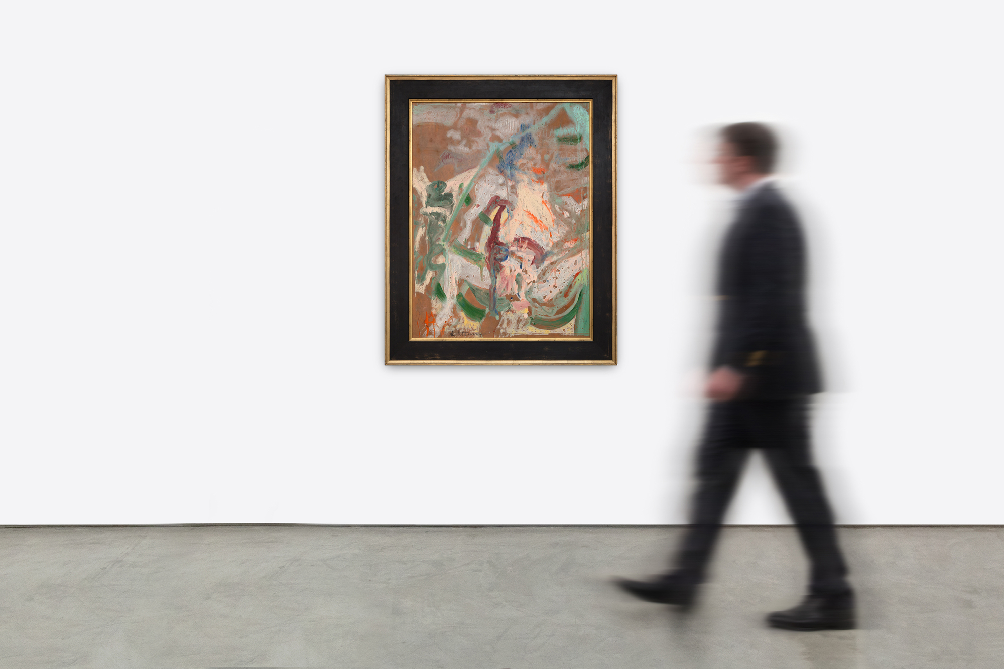 WILLEM DE KOONING - Femme dans une barque - huile sur papier couché sur masonite - 47 1/2 x 36 1/4 in.