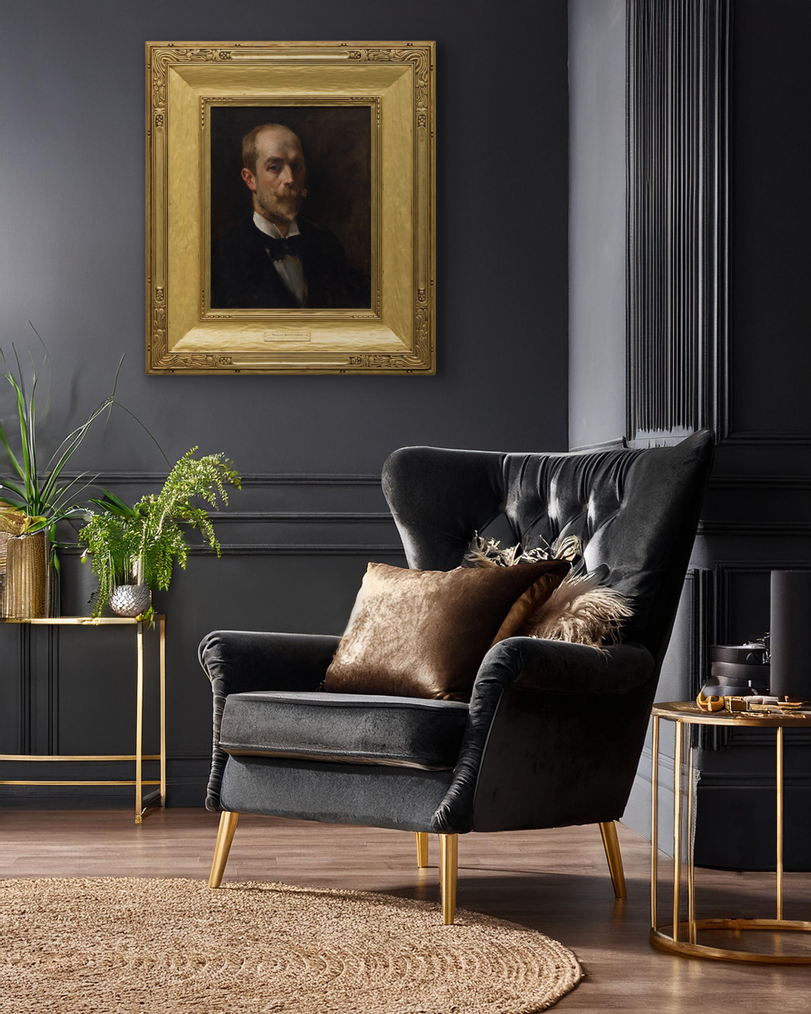 WILLIAM MERRITT CHASE - Portrait of the Artist Albert Beck Wenzell - oil on canvas - 20 x 16 in.