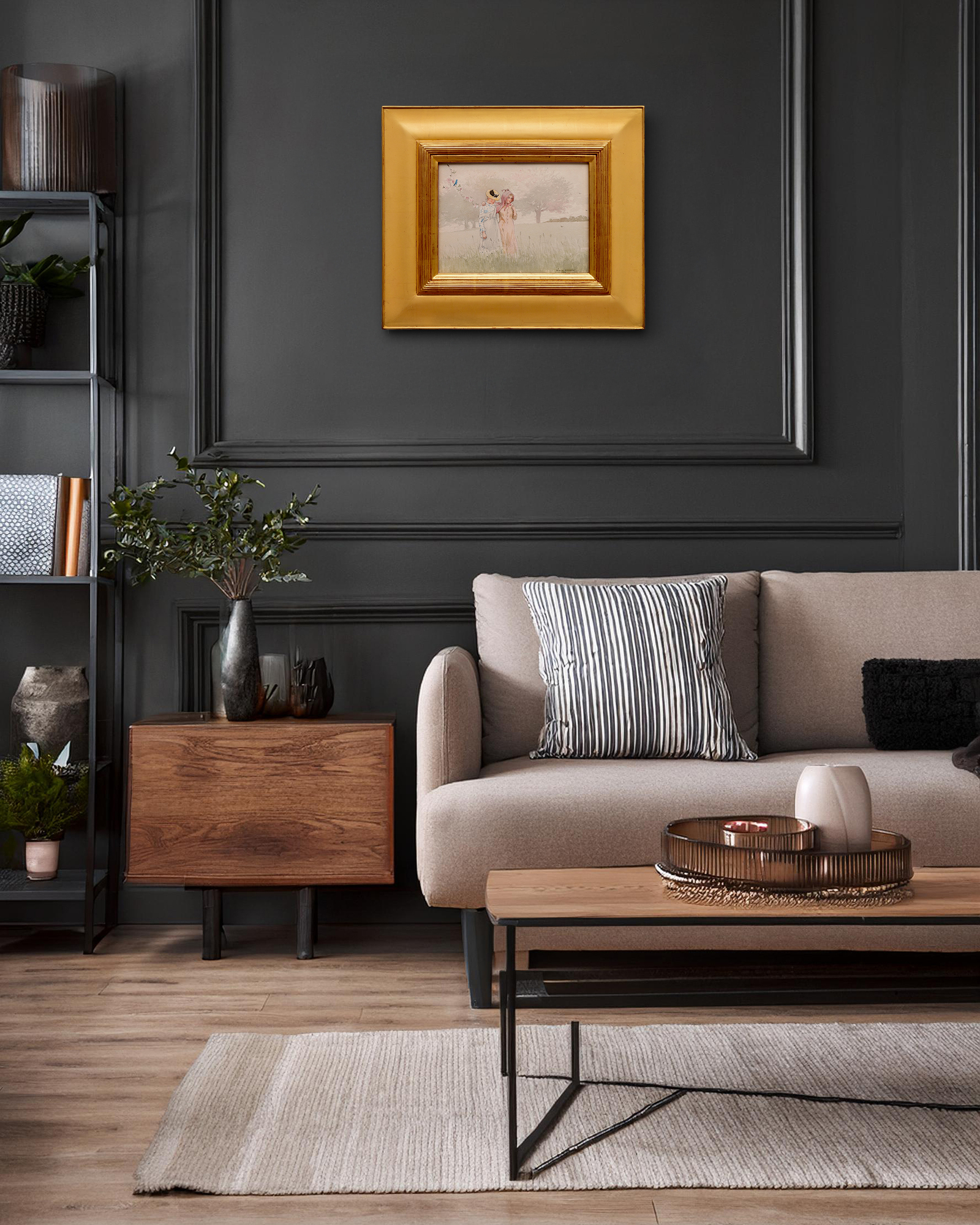 <div><font face=Lato size=3 color=black><em>Houghton Farms (Girls Strolling in an Orchard)</em> belongs to a pivotal moment in Winslow Homers career, created during the late 1870s as he transitioned from the wartime subjects that first brought him acclaim to the watercolor medium and domestic pastoral themes that would secure his place in the American canon. This period marked Homers sustained engagement with Houghton Farm in Mountainville in the Hudson Valley, where he spent extended time with his childhood friend and patron Lawson Valentine. Over these visits Homer produced approximately fifty watercolors, forming one of the most important bodies of early work in the medium. The significance of this output was later celebrated in the 2009 exhibition at Syracuse Art Galleries, <em>Winslow Homers Empire State: Houghton Farm and Beyond</em>.</font></div><br><br><div>&nbsp;</div><br><br><div><font face=Lato size=3 color=black>This watercolor is included in the artists catalogue raisonne and relates closely to other early examples from Houghton Farm, including <em>Fresh Air</em> from 1878 in the collection of the Brooklyn Museum. Its serene orchard scene, rendered with a soft and muted palette, reflects the themes of nostalgia, calm, and peace that define Homer's Restoration period. The transparency of the watercolor medium allows Homer to create a delicate, atmospheric impression of a misty morning, animated by touches of bright color in the figures dress patterns, the bow on a hat, a headwrap, and the bluebird perched on a branch.</font></div><br><br><div>&nbsp;</div><br><br><div><font face=Lato size=3 color=black>The continued importance of Homer's watercolor practice is affirmed by the current exhibition at the Museum of Fine Arts Boston, <em>Of Light and Air: Winslow Homer in Watercolor</em>, which underscores the enduring resonance of works from this transformative period. <em>Houghton Farms (Girls Strolling in an Orchard)</em> stands as a beautifully preserved example from the moment when Homer embraced watercolor as his primary mode of expression, illuminating the quiet lyricism that came to define his mature art.</font></div>