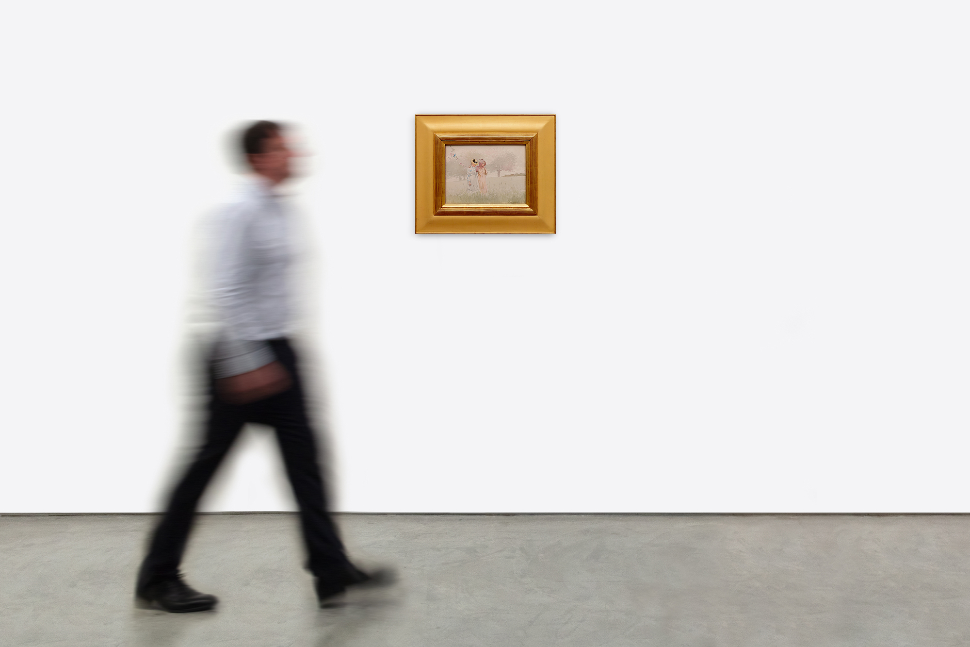 <div><font face=Lato size=3 color=black><em>Houghton Farms (Girls Strolling in an Orchard)</em> belongs to a pivotal moment in Winslow Homers career, created during the late 1870s as he transitioned from the wartime subjects that first brought him acclaim to the watercolor medium and domestic pastoral themes that would secure his place in the American canon. This period marked Homers sustained engagement with Houghton Farm in Mountainville in the Hudson Valley, where he spent extended time with his childhood friend and patron Lawson Valentine. Over these visits Homer produced approximately fifty watercolors, forming one of the most important bodies of early work in the medium. The significance of this output was later celebrated in the 2009 exhibition at Syracuse Art Galleries, <em>Winslow Homers Empire State: Houghton Farm and Beyond</em>.</font></div><br><br><div>&nbsp;</div><br><br><div><font face=Lato size=3 color=black>This watercolor is included in the artists catalogue raisonne and relates closely to other early examples from Houghton Farm, including <em>Fresh Air</em> from 1878 in the collection of the Brooklyn Museum. Its serene orchard scene, rendered with a soft and muted palette, reflects the themes of nostalgia, calm, and peace that define Homer's Restoration period. The transparency of the watercolor medium allows Homer to create a delicate, atmospheric impression of a misty morning, animated by touches of bright color in the figures dress patterns, the bow on a hat, a headwrap, and the bluebird perched on a branch.</font></div><br><br><div>&nbsp;</div><br><br><div><font face=Lato size=3 color=black>The continued importance of Homer's watercolor practice is affirmed by the current exhibition at the Museum of Fine Arts Boston, <em>Of Light and Air: Winslow Homer in Watercolor</em>, which underscores the enduring resonance of works from this transformative period. <em>Houghton Farms (Girls Strolling in an Orchard)</em> stands as a beautifully preserved example from the moment when Homer embraced watercolor as his primary mode of expression, illuminating the quiet lyricism that came to define his mature art.</font></div>