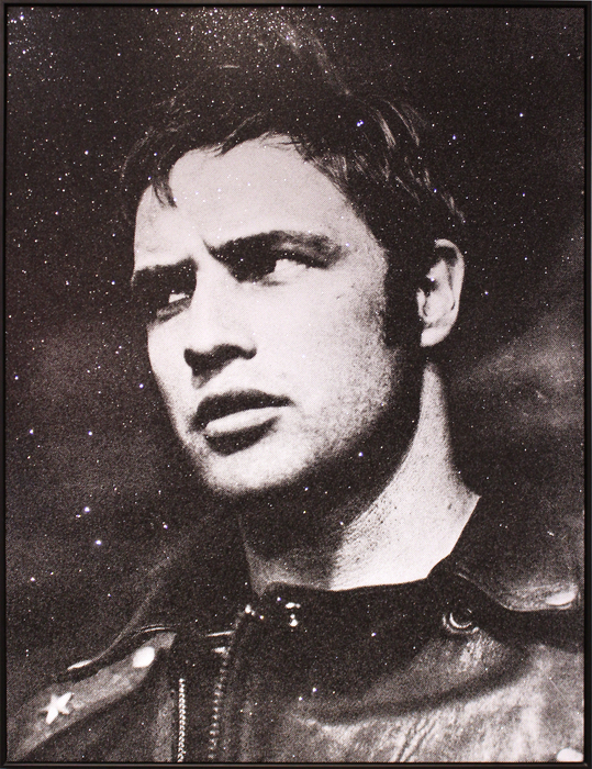 RUSSELL YOUNG - Brando Portrait RUSSELL YOUNG - Brando Portrait - screenprint on linen with diamond dust - 62 5/8 x 47 3/4 in.