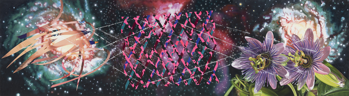 JAMES ROSENQUIST - Television or the Cat's Cradle Supports Electronic Picture JAMES ROSENQUIST - Television or the Cat's Cradle Supports Electronic Picture - acrylic on canvas over panel - 66 x 240 in.