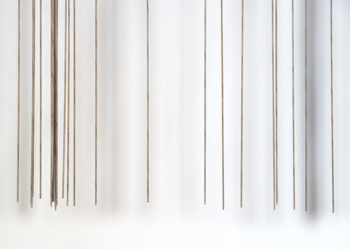 HARRY BERTOIA - Untitled (Suspended Willow) Harry Bertoia’s Willow sculpture resonates as an expression of grace and delicacy; qualities that bely the usual associations we have with the intrinsic properties of the alloy of which it is made. This suspended version – the rare version of Willow - seems to have a self-aware presence; one that delights in that contrast of properties. Yet it invites nothing more than existential pleasure in the viewing of it. Think of Willow as a boldly articulated version of Calder if the latter master had a more organic or corporeal evocation in mind. Suspended, it commands its area yet respects its spatial relationship to its surround. Light, form, space – these are conceptual tools of the sculptor. But who else would think to use reflective material more readily associated with inflexibility and tensor strength to create a bouquet of cascading strands of stainless steel, suspended in space, flora-like and so gracefully beautiful?