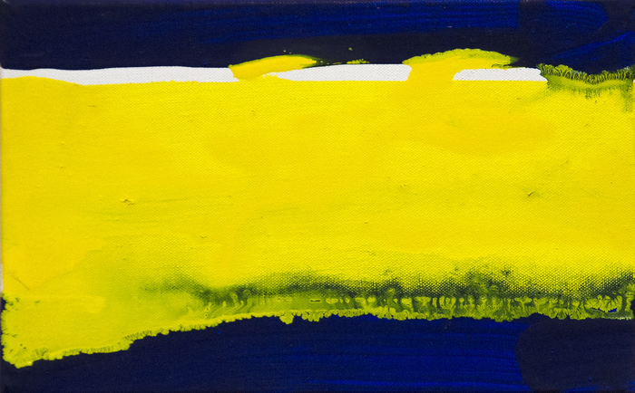 SAM FRANCIS - Ducat SAM FRANCIS - Ducat - acrylic on canvas - 5 1/2 x 8 3/4 in.