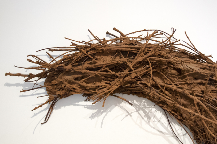 DEBORAH BUTTERFIELD - Untitled (Horse) Deborah Butterfield is an American sculptor, best known for her sculptures of horses made of objects ranging from wood, metal, and other found objects. The 1981 piece, Untitled (Horse), is comprised of sticks and paper on wire armature. The impressive scale of this piece creates a remarkable effect in person, presenting a striking example of Butterfield's celebrated subject matter. Butterfield originally created the horses from wood and other materials found on her property in Bozeman, Montana and saw the horses as a metaphorical self-portrait, mining the emotional resonance of these forms.