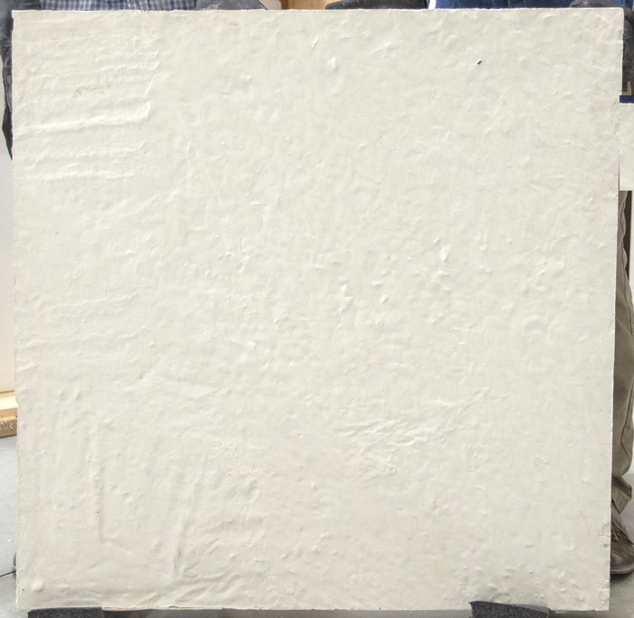 THEASTER GATES - Untitled (flooring) THEASTER GATES - Untitled (flooring) - white cement, debris, flooring - 35 x 35 x 3 in.