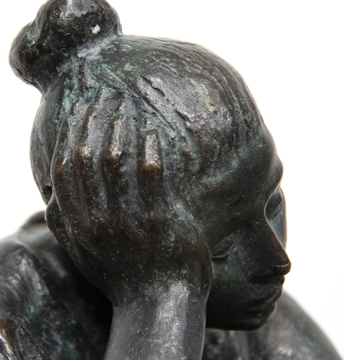 FELIPE CASTANEDA - Mujer en Reposo FELIPE CASTANEDA - Mujer en Reposo - bronze - 14 x 9 x 15 3/4 in.