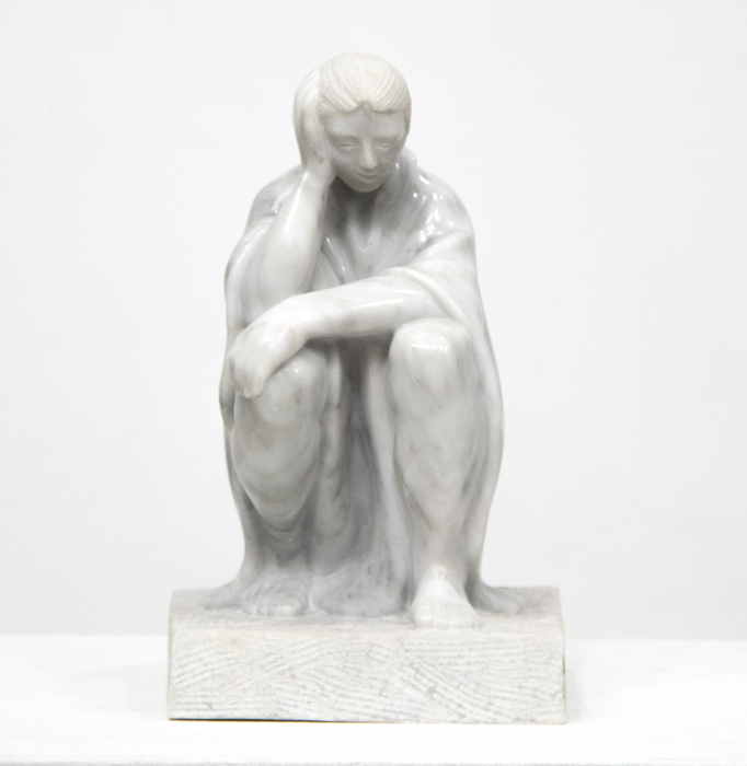 FELIPE CASTANEDA - Pensando FELIPE CASTANEDA - Pensando - marble - 11 1/2 x 7 x 7 in.