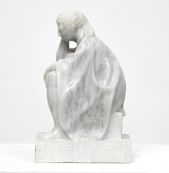 FELIPE CASTANEDA - Pensando FELIPE CASTANEDA - Pensando - marble - 11 1/2 x 7 x 7 in.