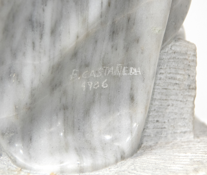 FELIPE CASTANEDA - Pensando FELIPE CASTANEDA - Pensando - marble - 11 1/2 x 7 x 7 in.