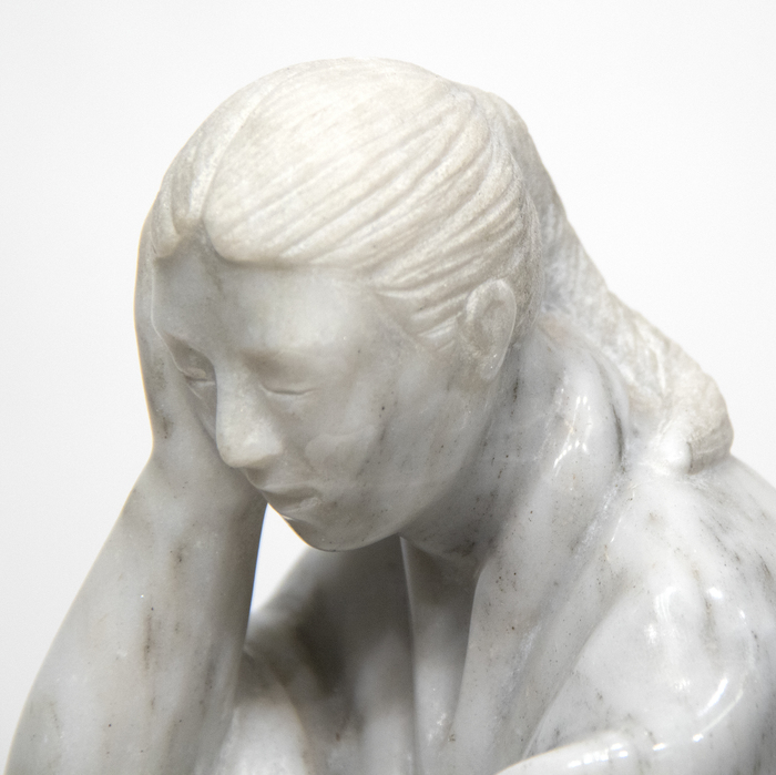 FELIPE CASTANEDA - Pensando FELIPE CASTANEDA - Pensando - marble - 11 1/2 x 7 x 7 in.