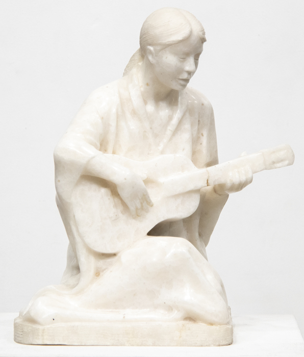 FELIPE CASTANEDA - Mujer con Guitarra - marble - 16 1/2 x 10 1/2 x 10 in.