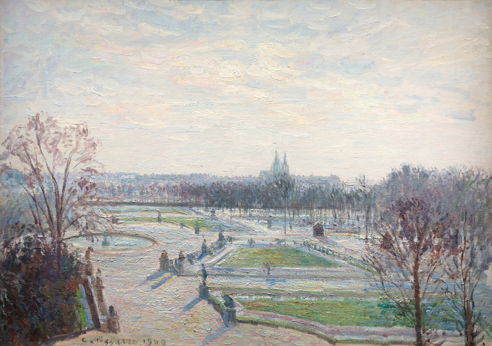 CAMILLE PISSARRO - Le Jardin des Tuileries, apres-midi, soleil CAMILLE PISSARRO - Le Jardin des Tuileries, apres-midi, soleil - oil on canvas - 26 x 36 1/2 in.