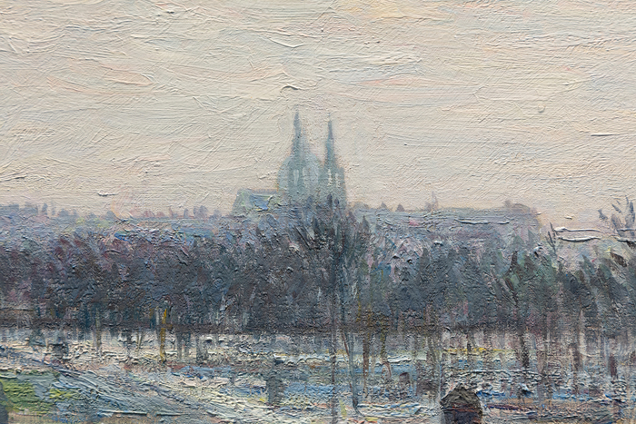 CAMILLE PISSARRO - Le Jardin des Tuileries, apres-midi, soleil CAMILLE PISSARRO - Le Jardin des Tuileries, apres-midi, soleil - oil on canvas - 26 x 36 1/2 in.