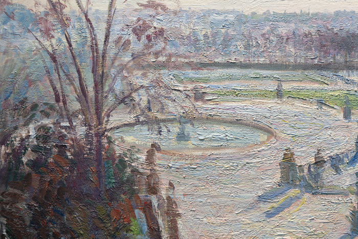 CAMILLE PISSARRO - Le Jardin des Tuileries, apres-midi, soleil CAMILLE PISSARRO - Le Jardin des Tuileries, apres-midi, soleil - oil on canvas - 26 x 36 1/2 in.