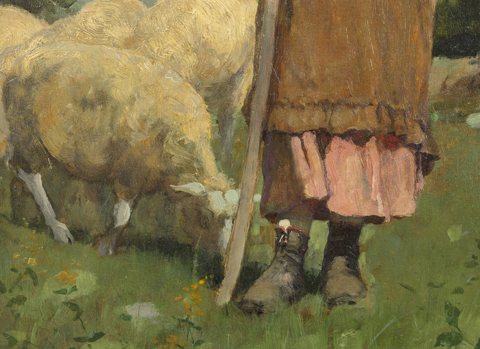 WINSLOW HOMER - The Shepherdess WINSLOW HOMER - The Shepherdess - oil on canvas - 22 3/4 x 15 3/4 in.