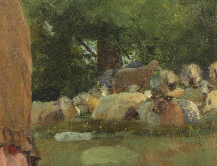 WINSLOW HOMER - The Shepherdess WINSLOW HOMER - The Shepherdess - oil on canvas - 22 3/4 x 15 3/4 in.