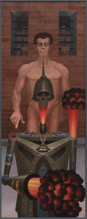 IRVING NORMAN - Draftee IRVING NORMAN - Draftee - oil on canvas - 100 x 38 in.