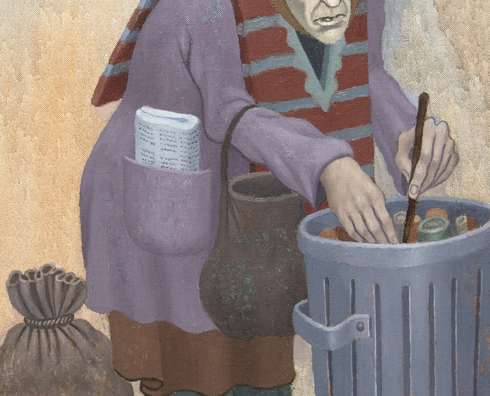 IRVING NORMAN - Homeless 1 - oil on canvas - 48 x 60 in.