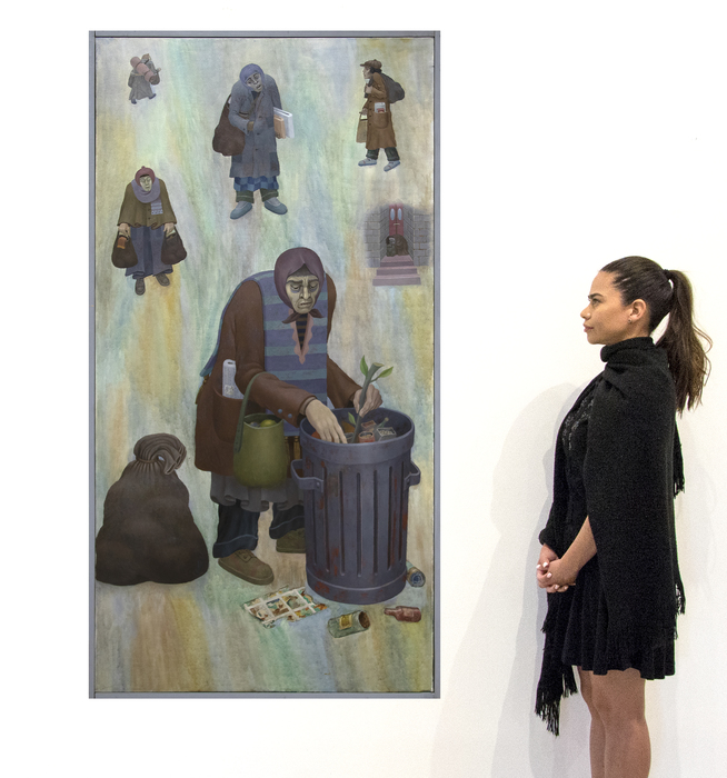 IRVING NORMAN - Homeless 2 IRVING NORMAN - Homeless 2 - oil on canvas - 72 x 36 in.