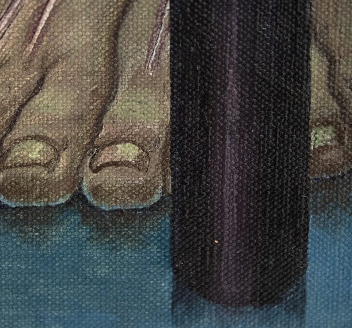 IRVING NORMAN - Prisoner - oil on canvas - 54 x 20 in.
