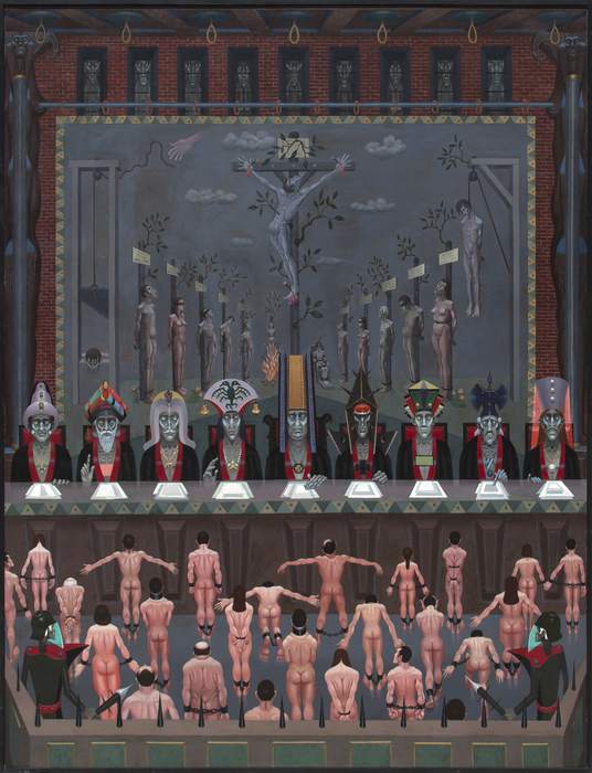 IRVING NORMAN - Supreme Justice IRVING NORMAN - Supreme Justice - oil on canvas - 100 x 76 in.