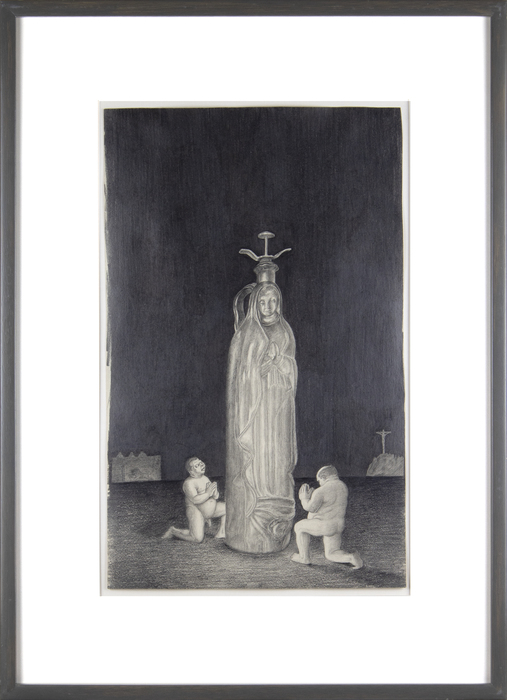 IRVING NORMAN - Wine Bottle IRVING NORMAN - Wine Bottle - graphite on paper - 18 7/8 x 11 5/8 in.