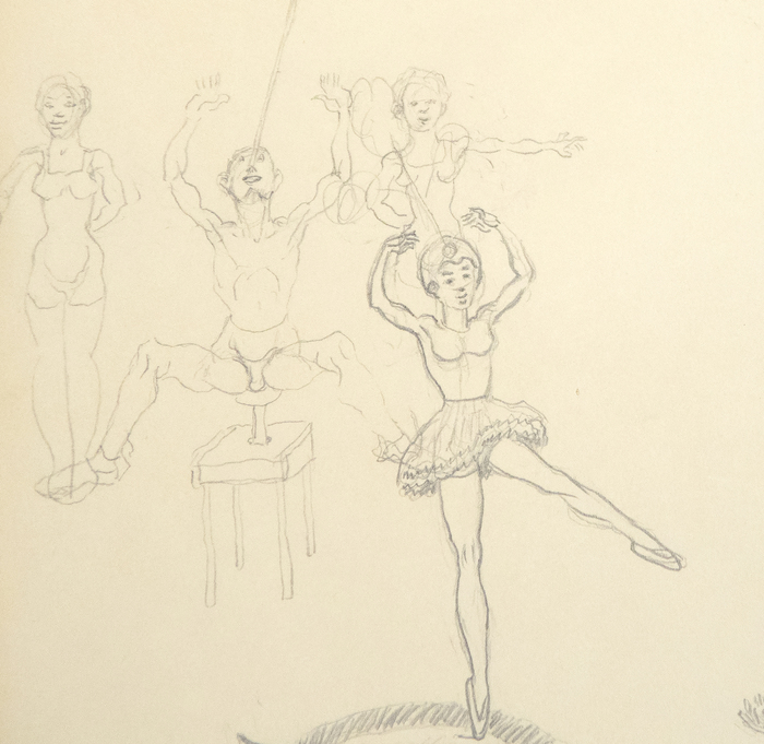 IRVING NORMAN - The Circus, Balancing Act 2 (a Study) IRVING NORMAN - The Circus, Balancing Act 2 (a Study) - pencil on paper - 11 x 9 in.