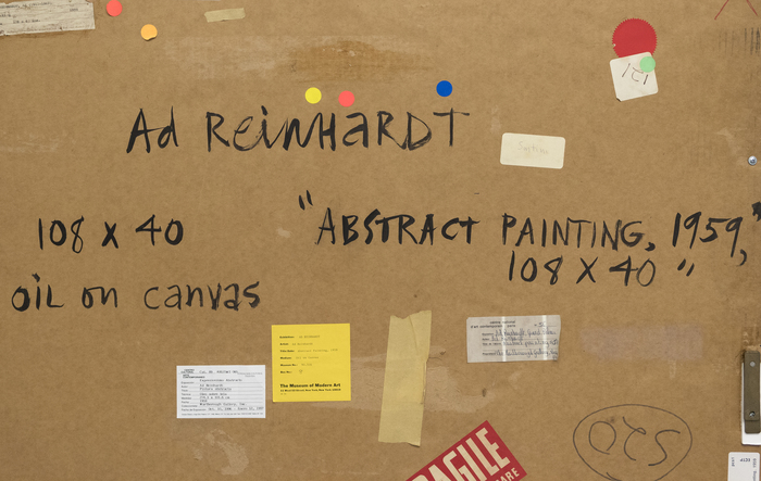 AD REINHARDT - Abstract Painting, 1959 AD REINHARDT - Abstract Painting, 1959 - oil on canvas - 108 x 40 in.