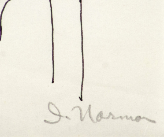 IRVING NORMAN - Untitled IRVING NORMAN - Untitled - pen and ink on paper - 8 x 5 in.