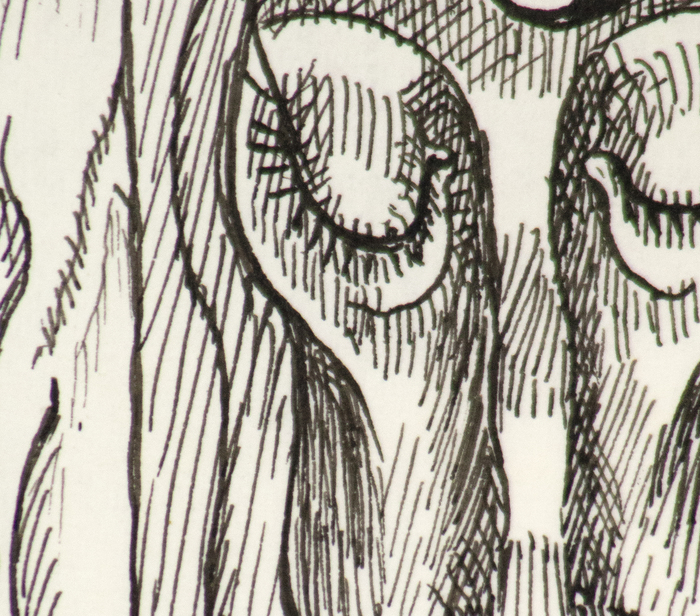 IRVING NORMAN - Untitled IRVING NORMAN - Untitled - pen and ink on paper - 8 x 5 in.