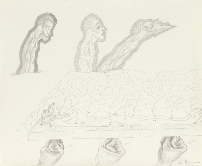 IRVING NORMAN - Untitled IRVING NORMAN - Untitled - pencil on paper - 9 x 11 3/4 in.