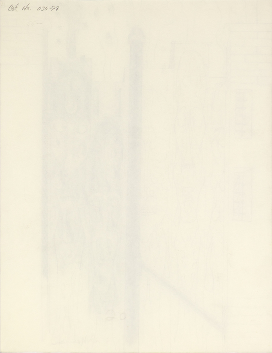 IRVING NORMAN - Untitled - pencil on paper - 11 3/4 x 9 in.