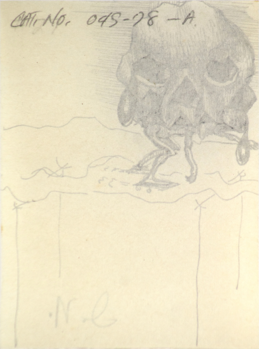 IRVING NORMAN - Untitled IRVING NORMAN - Untitled - pen and ink on paper - 3 3/8 x 2 1/2 in.