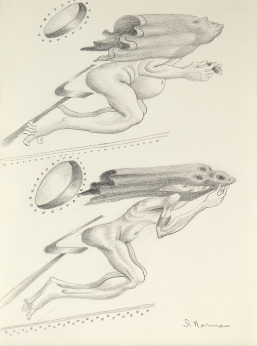 IRVING NORMAN - Untitled IRVING NORMAN - Untitled - pencil on paper - 9 5/8 x 7 in.