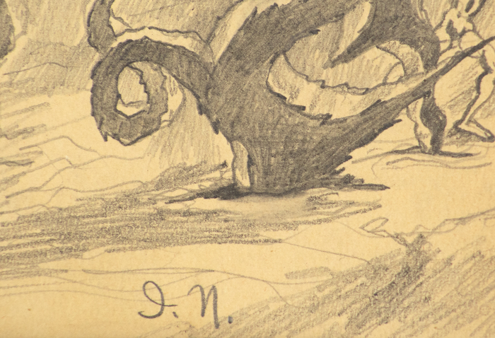 IRVING NORMAN - Untitled IRVING NORMAN - Untitled - pencil on paper - 7 1/4 x 5 1/4 in.
