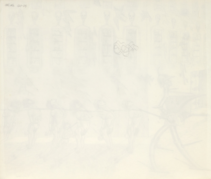 IRVING NORMAN - Untitled (Possible Study for "Liberation War Prisonerss") IRVING NORMAN - Untitled (Possible Study for "Liberation War Prisonerss") - pencil on paper - 14 x 16 1/2 in.