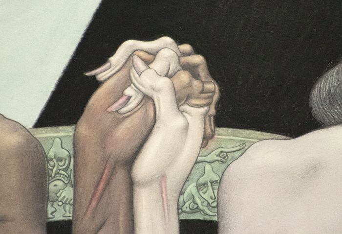 IRVING NORMAN - Strange Lovers (The Hard Marriage) IRVING NORMAN - Strange Lovers (The Hard Marriage) - ink and colored pencil on paper - 22 3/4 x 29 in.