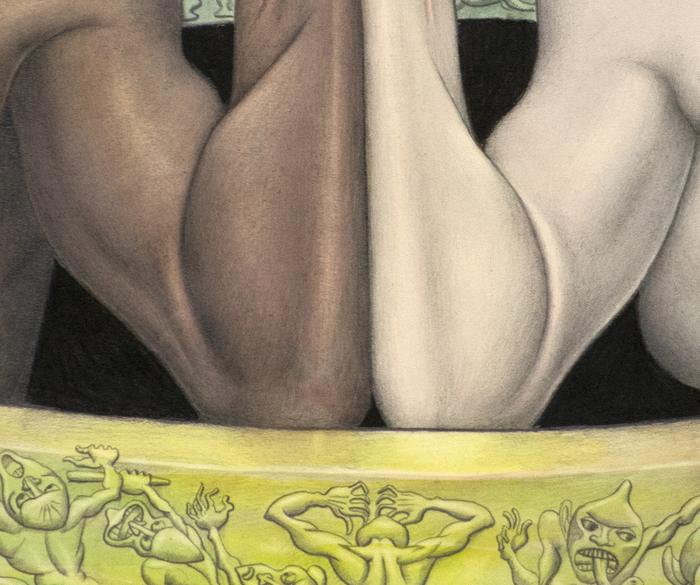 IRVING NORMAN - Strange Lovers (The Hard Marriage) IRVING NORMAN - Strange Lovers (The Hard Marriage) - ink and colored pencil on paper - 22 3/4 x 29 in.